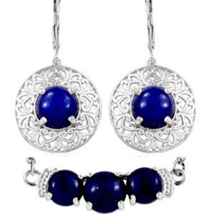 SET - GENUINE LAPIS LAZULI Necklace/Earrings